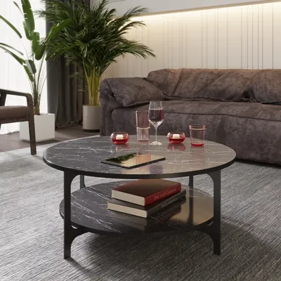 Produktbild von Skye Decor, Versy - Black, Couchtische, Schwarz, 90 x 36,8 x 90 cm
