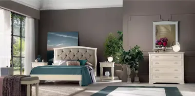 Produktbild von Kommode mit Spiegel Holz Kommoden Möbel Modern Schrank Beige 2 tlg.Neu