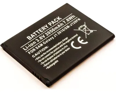 Produktbild von Akku für Samsung SM-J120F Li-Ion 3,85 Volt 1920 mAh schwarz.