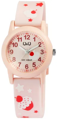 Produktbild von Q&Q Kinder Armbanduhr mit Silikonarmband, Ø 30 mm, 10 ATM