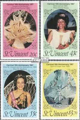 Produktbild von Briefmarken St. Vincent 1987 Mi 1030-1033 (kompl.Ausg.) postfrisch Karneval