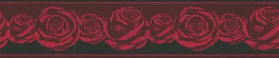 Produktbild von A.S. Création Bordüre Only Borders mit Rosen floral rot schwarz 5,00 m x 0,13 m