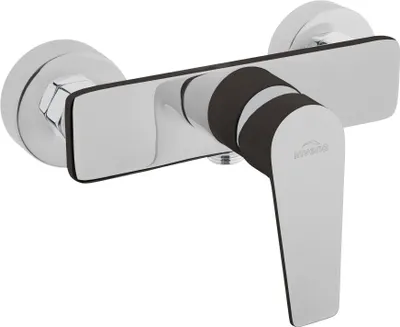 Produktbild von BADLAND Brausearmatur Wasserhahn DOKOS Brausebatterie für Badezimmer in Schwarz-Silber
