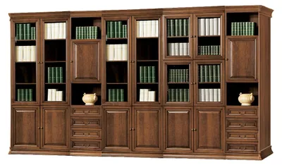 Produktbild von Brauner Massivholz Büroschrank Arbeitszimmer Eckkleiderschrank Möbel