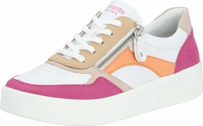 Produktbild von Remonte Damen Low Sneaker Weiß Bunt Leder Synthetik Größe: 40