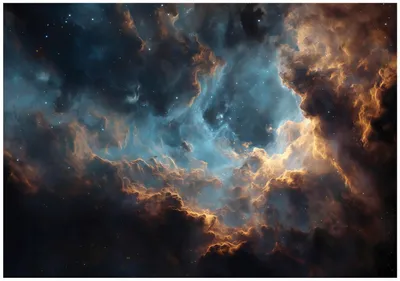 Produktbild von Fototapete Kosmos Wolken Galaxis - 400x280 cm - Vliestapete Kinderzimmer - Vlies Fototapete Blau - 16204VX8