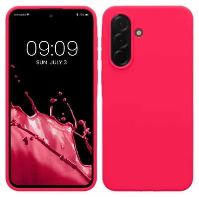 Produktbild von kwmobile Handyhülle für Samsung Galaxy A37 5G Hülle - Case Silikon - Kabelloses Laden - Schutzhülle Cover in Neon Pink