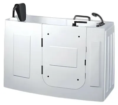 Obrázok produktu pre Sitzbadewanne Badewanne mit Whirlpool-Funktion mit Tür Bad 140x76 cm