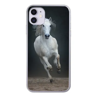 Produktbild von MuchoWow® Handyhülle Schutzhülle Hülle für iPhone 11 Pferd - Pilz - Sand Silikon Softcase Handy Hülle - Handytasche