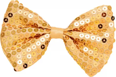 Produktbild von Goldene Pailletten-Fliege für Bühnen-Auftritt, Silvesterparty & Karneval