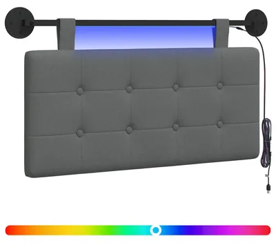 Produktbild von Hängendes Kopfteil Mit LED Licht Dunkelgrau Stoff