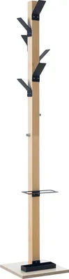 Produktbild von PaperFlow K700001, Bodenstehend, Buche, Mitteldichte Faserplatte (MDF), 6 Haken, Holz, Metall, Edelstahl