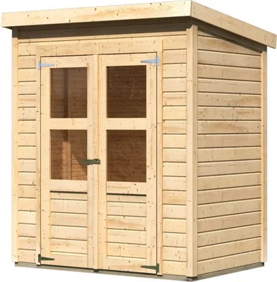 Produktbild von Karibu Gartenhaus Gerätehaus Merseburg 2 naturbelassen 182x126x219 cm