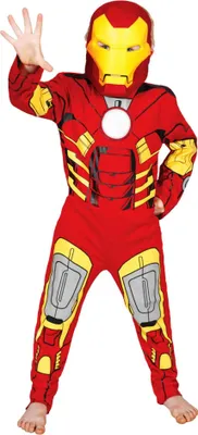 Produktbild von Iron Man Deluxe - Karneval Faschingskostüm Kinder Kindergröße: 140