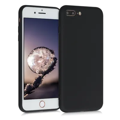 Produktbild von kwmobile Hülle kompatibel mit Apple iPhone 7 Plus / iPhone 8 Plus Hülle - gummierte TPU Silikon Handyhülle - Schutzhülle für kabelloses Laden - Case