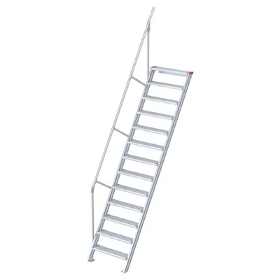 Produktbild von Euroline 510 Treppe 60° 800mm Stufenbreite 13 Stufen Alu gerieft
