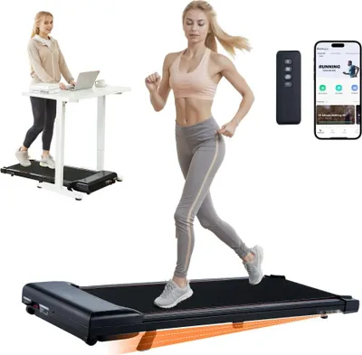 Image de Tapis de course électrique - appareil de fitness pour la maison - vélo d'appartement jusqu'à 120 kg - vitesse réglable de 1 à 6 km/h