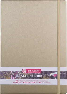 Produktbild von Talens Art Creation - Skizzenbuch Art Creation 80 weiße Blätter 140gr 210x300mm Weißgold | 5 Stück