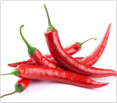 Produktbild von Spritzschutz Herdabdeckplatte Schneidebrett aus Glas Bild von Chilischoten 1-Teilig (60x52cm)