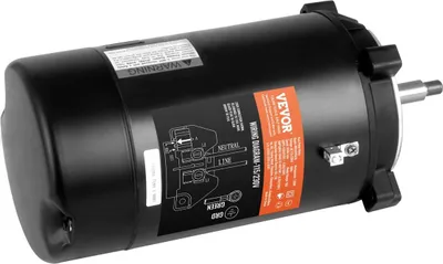 Produktbild von 1-PS-Poolpumpenmotor 115/230 V, 9,8/4,9 A, 56 J, 3450 U/min, 90 μF/250 V Kondensator