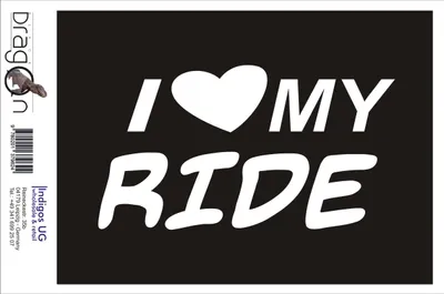 Produktbild von Aufkleber / Autoaufkleber - JDM / Die cut / Auto / OEM - i love my ride 210x115mm gold - Heckscheibe / Heckscheibenaufkleber