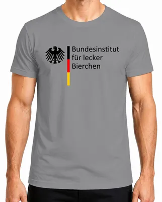 Imagen del producto de Bundesinstitut para amantes de la cerveza, camiseta para hombres, diseño "Malle Party", color gris, talla L