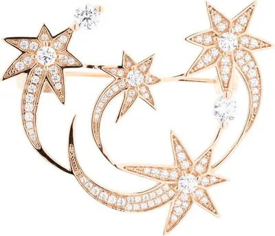 Produktbild von Golders Brosche Sterne aus 925 Silber mit Zirkonia, Silberschmuck für Damen