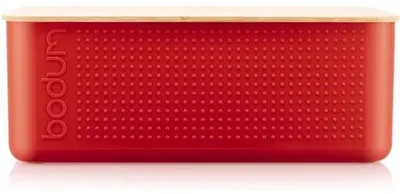 Obrázok produktu pre Chlebník – BODUM – 11555-04 – Veľký model – Bambusové veko – Červený