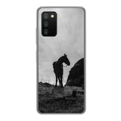 Produktbild von MuchoWow® Handyhülle Schutzhülle Hülle für Samsung Galaxy A03s Pferd - Wolken - Wiese Silikon Softcase Handy Hülle - Schutz