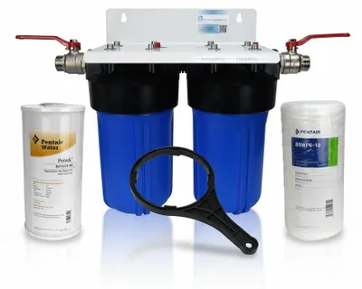 Produktbild von Hauswasserfilter Brunnenfilter 10' Big Blue Pentek Doppel - Sediment - Eisen