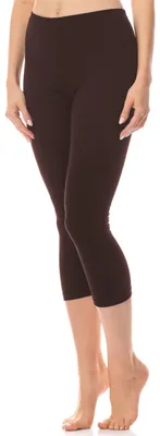 Image de Legging 3/4 en coton pour femme Antié AN60-101 (marron, taille S)