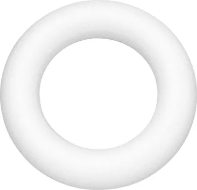 Produktbild von Glorex Runder Styroporring weiß Ø 22 cm für Bastelarbeiten und Dekorationen