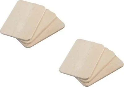 Productafbeelding van Famanu Serveerplank, set van 6 - Ontbijtplanken van berkenmultiplex - 22 x 14 cm