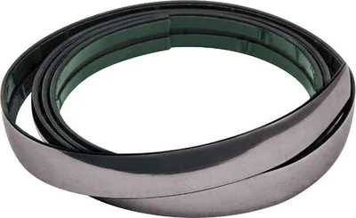 Produktbild von verchromtes Klebeprofil schwarz - 4 m - 39 mm
