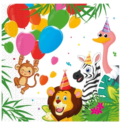 Obrázok produktu pre Servítky 33x33cm JungleMix, 20 ks, Procos