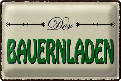 Produktbild von Blechschild Hinweis 18x12cm Bauernladen Hofladen Verkauf