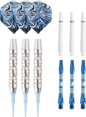 Obrázek produktu pro Sada tří profesionálních šipek s plastovými hroty, váha 22 gramů, řada Deep Sea