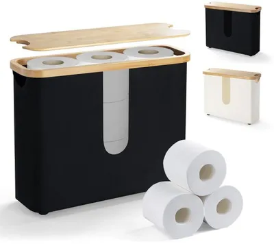 Produktbild von Bamboe Toiletpapierhalter mit dekorativer Dekel