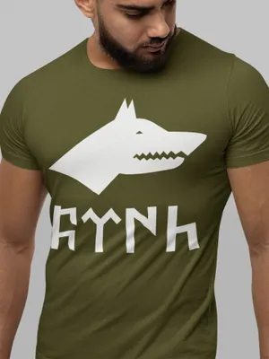 Produktbild von Göktürk Türk T-Shirt Kurt Wessdruck Olive Weiß S