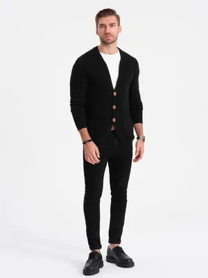 Obrázek produktu pro Ombre Clothing Pánský kardigan Sablo černá L