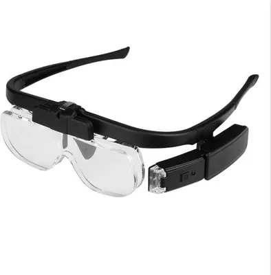 Zdjęcie produktu dla Profesjonalne okulary z lupą LED do pracy – powiększenie 15x, 20x i 25x