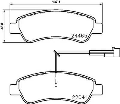 Produktbild von HELLA Bremsbeläge Satz Hinten Bremsklötze für FIAT Ducato Kastenwagen (250, 290) 8DB 355 021-901