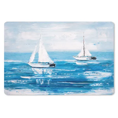 Produktbild von MuchoWow® Mauspad Mousepad Malerei - Ölfarbe - Boot - Wasser 27x18 cm - Mousepads - Maus Mat - Pad - Mausunterlage - Büroartikel - Desk Matten