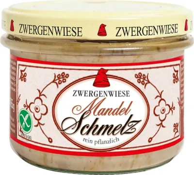 Zdjęcie produktu dla SMALCZYK WEGAŃSKI Z MIGDAŁAMI BEZGLUTENOWY150 g - ZWERGENWIESE
