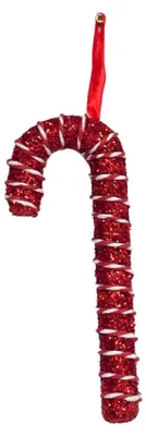Obrázek produktu pro Vánoční ozdoba – cukrová tyčinka – pěna – červená – 21 cm
