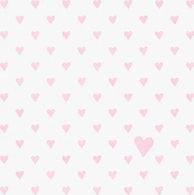 Produktbild von Servietten Papier 33x33cm 3-lagig Herzen Motiv 20 Stück Weiß / Rosa