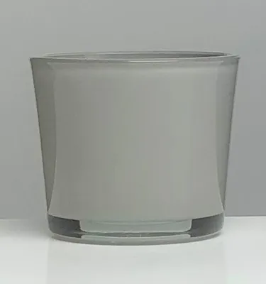 Produktbild von INNA-Glas Glasübertopf Alena, grau, 19cm, Ø19cm - Blumentopf