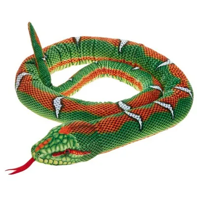 Produktbild von Beppe Zoo Plüschschlange, grün-orange, 180 cm