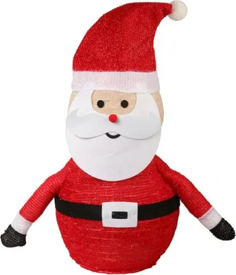 Produktbild von Beleuchteter, stehender Weihnachtsmann mit LEDs - Weihnachtsdekoration, 60 cm, rot und weiß, batteriebetrieben