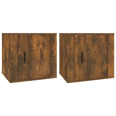 Image de vidaXL Tables de nuit 2 pcs. Chêne fumé 50x39x47 cm
